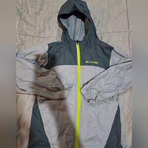 Columbia Glennaker Rain Jacket Boys Small (8) Gray Like New